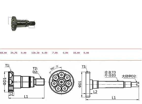 Ведущий вал Z T18d24.7 L130