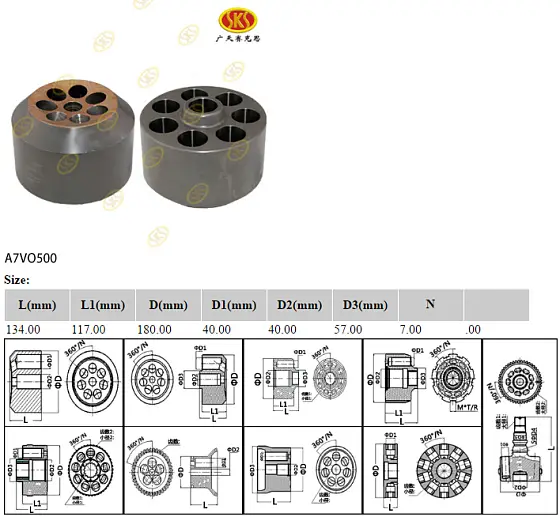 Блок цилиндров 180x134