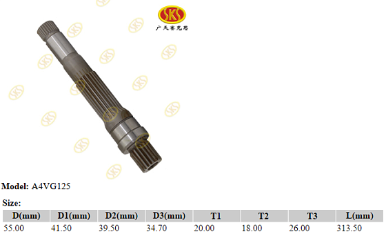 Ведущий вал T18d40 L313.5 T26d34.7