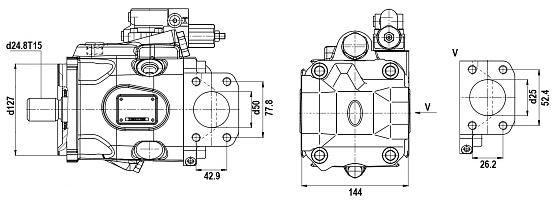 гидронасос S A10VNO85DRS/53R-VWC12N00