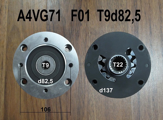Шестерённый насос F01 T9d82 с флянцем