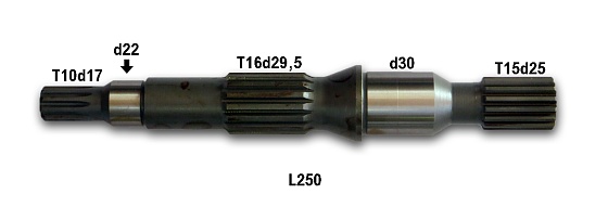 Ведущий вал T15d25,4 L250 T10d17