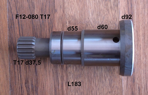 Ведущий вал S T17d37.5 L183 (под стопорное кольцо)