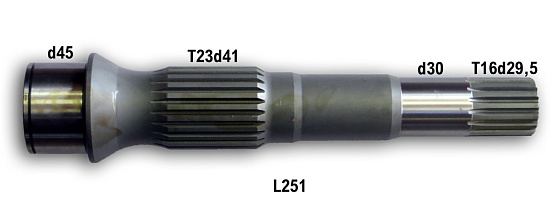 Ведомый вал L251 T16d29.6