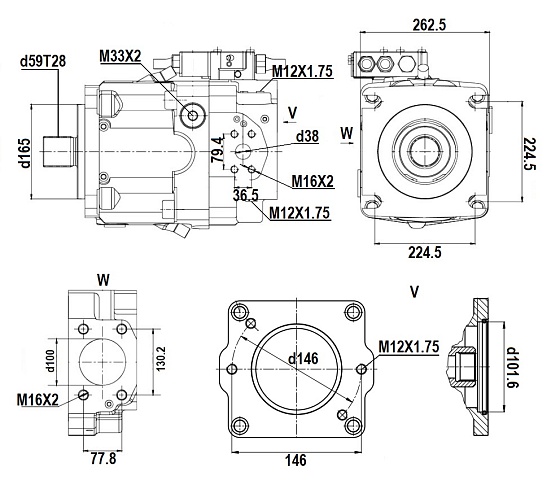 Гидронасос S A11VLO260LRDU2/11R-NZD12K02