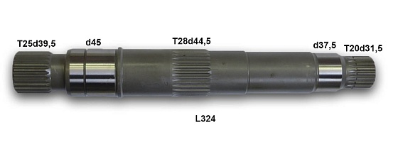 Ведущий вал L324 T25d39.7