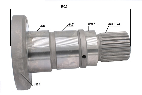 Ведущий вал A T24d49 L190.6