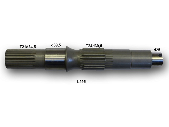 Ведущий вал T21d34.5 L295 d25 (паз)