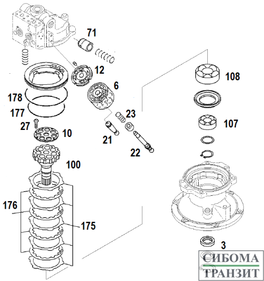 706-00-00000 SWING MOTOR