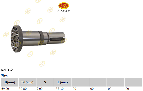 Ведущий вал B (шпонка) d30 L137 (под стопорное кольцо)