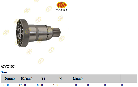 Ведущий вал d110x176 T18 d40 (под стопорное кольцо)