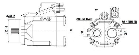 гидронасос S A10VO45DFR/52L-PSC64N00